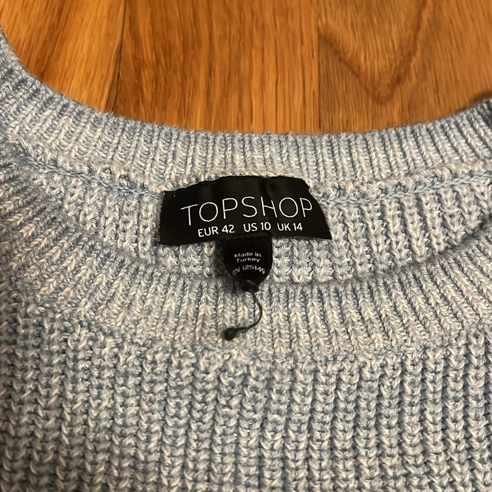 Topshop light blue Cropped sweater - Picture 4 of 9
